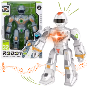 ROBOT MUZYCZNY ZE ŚWIATŁEM I DŹWIĘKIEM WOJOWNIK KOSMITA PORUSZA SIĘ
