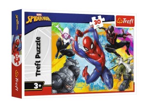 PUZZLE 30 ELEMENTÓW KOLORY SPIDER MANA 18307 TREFL