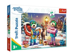 PUZZLE 24 ELEMENTY MAXI ZIMOWY CZAS Z TREFLIKAMI 14360 TREFL