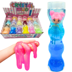 SLIME Z LALKĄ LALECZKĄ MASA PLASTYCZNA KOLOROWA GLUTEK ŻELOWY