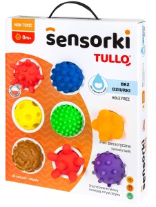 PIŁKI SENSORYCZNE BEZ DZIURKI SENSORKI 8 SZT 802 TULLO