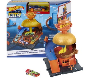 TOR SAMOCHODOWY CITY MAŁY ZESTAW Z AUTKIEM HDR24 HOT WHEELS