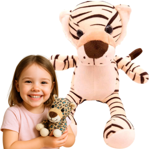 ZWIERZĄTKO SAFARI LEW ŻYRAFA TYGRYS PLUSZOWY MASKOTKA 25CM PRZYTULANKA