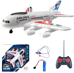 SAMOLOT PASAŻERSKI ZDALNIE STEROWANY Z ŁADOWARKĄ USB GUMOWE OPONY ŚWIATŁA