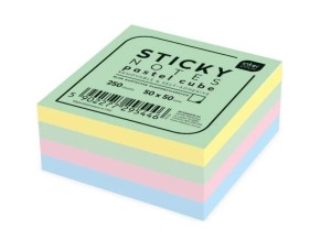 KARTECZKI SAMOPRZYLEPNE 250 50x50 PASTEL INTERDRUK