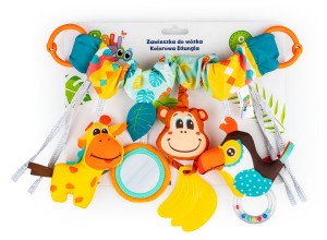 ZAWIESZKA DO WÓZKA KOLOROWA DŻUNGLA 82818 DUMEL