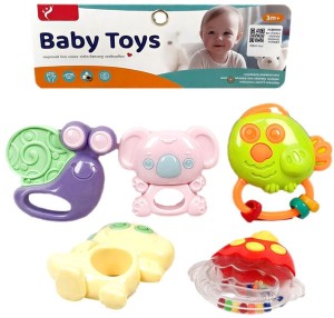 ZESTAW GRZECHOTEK GRZECHOTKI SENSORYCZNE KOLOROWE 5SZT