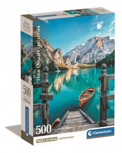 PUZZLE 500 ELEMENTÓW HQC GÓRY JEZIORO BRAIES 35538 CLEMENTONI