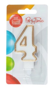 ŚWIECZKA CYFERKA NR.4 ZŁOTA DS0125ZLO ARPEX