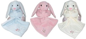 MASKOTKA PLUSZOWY ZAJĄC CHUSTKA 3 KOLOR 18CM Z2655 SUN-DAY
