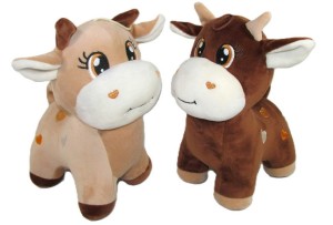 MASKOTKA PLUSZOWA KROWA 2 KOLORY 24CM K1343 SUN-DAY
