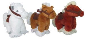 MASKOTKA PLUSZOWY KOŃ 3 KOLORY Z GŁOSEM 20CM K1368 SUN-DAY