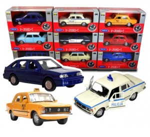 SAMOCHODY AUTA MODELE Z EPOKO PRL 1:34  MIX WZORÓW 00884 WELLY
