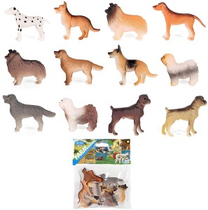 ZWIERZĘTA PIESKI FIGURKI 12 SZT RÓŻNE RASY ZESTAW DOMOWE