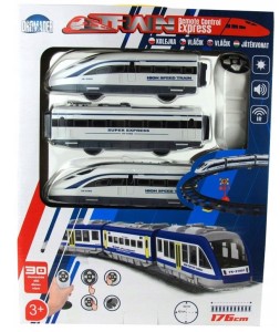 KOLEJKA ELEKTRYCZNA TORY POCIĄG NA PILOTA 176 CM RADIO DŹWIĘK 03102 DROMADER