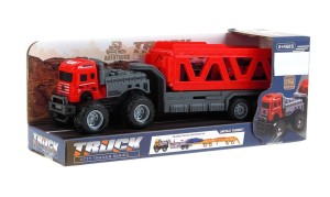 CIĘŻARÓWKA Z PRZYCZEPĄ LAWETĄ Z 2 AUTAMI 13573144 DROMADER