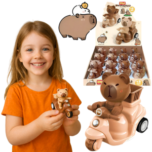 KAPIBARA NA MOTORZE NAPĘD FRYKCYJNY SENSORYCZNA KOLOROWA 10CM