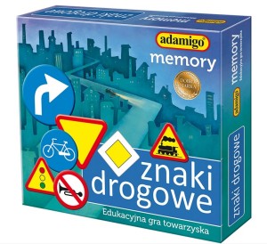 GRA EDUKACYJNA MEMORY ZNAKI DROGOWE 7318 ADAMIGO 