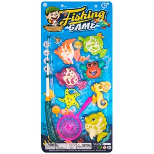 WĘDKA Z RYBKAMI DO KĄPIELI WODY ŁOWIENIE NA MAGNES RYBKI KOLOROWE