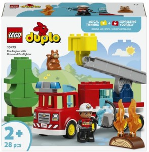 KLOCKI WÓZ STRAŻACKI Z WĘŻEM I STRAŻAKIEM 10473 LEGO DUPLO