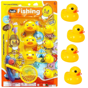 WĘDKA Z KACZKAMI NA MAGNES ŁOWIENIE KACZUSZEK DO KĄPIELI WODY WANNY