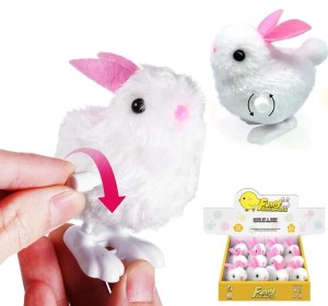 ZAJĄCZEK KRÓLICZEK NAKRĘCANY KICAJĄCY 9CM ZABAWKA FIGURKA SENSORYCZNA