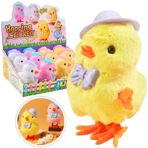 KURCZAK NAKRĘCANY KURCZACZEK WIELKANOCNY KURKA W KAPELUSZU 11CM