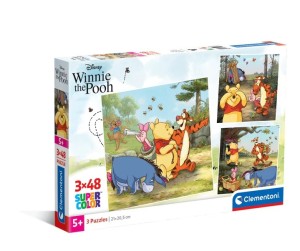 PUZZLE 3X48 SQUARE DISNEY WINNIE PRZYGODY KUBUSIA PUCHATKA 25063 CLEMENTONI