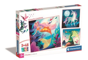 PUZZLE 3 X 48 ELEMENTÓW SQUARE FANTASTIC 25319 CLEMENTONI