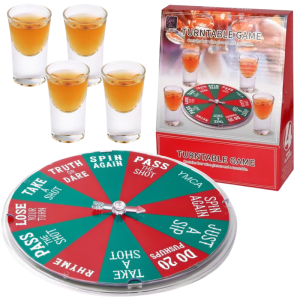 GRA IMPREZOWA RULETKA TOWARZYSKA Z KIELISZKAMI KIELISZKI PREZENT GADŻET