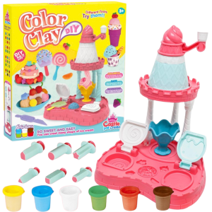 MASA PLASTYCZNA LODY WYCISKARKA + AKCESORIA ZESTAW KREATYWNY