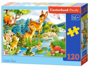PUZZLE 120 ELEMENTÓW LITTLE DEER MAŁY BAMBI B-12725-1 CASTORLAND 