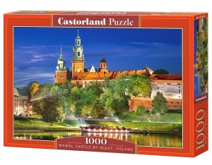PUZZLE 1000 ELEMENTÓW WAWEL ZAMEK NOCĄ WAWEL CASTLE BY NIGHT POLAND C-103027-2 CASTORLAND