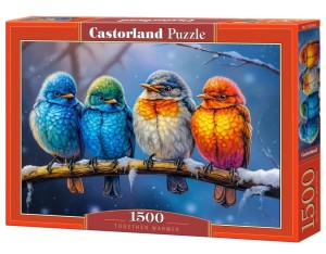PUZZLE 1500 ELEMENTÓW RAZEM CIEPLEJ PTASZKI NA GAŁĘZI C-152193-2 CASTORLAND