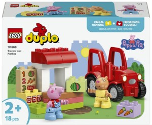 KLOCKI ŚWINKA PEPPA CIĄGNIK I RYNEK 10468 LEGO DUPLO  