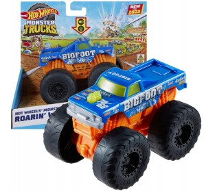 SAMOCHÓD MONSTER TRUCK ROARIN WRECKERS BIGFOOT 4x4 DŹWIĘK 1:43 HDX60 HOT WHEELS 