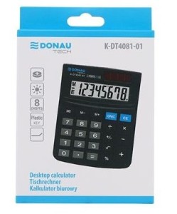 KALKULATOR BIUROWY 8 CYFROWY WYŚWIETLACZ CZARNY 4081-01 DONAU TECH 