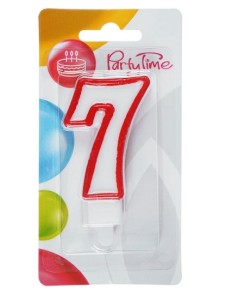 ŚWIECZKA CYFERKA NR.7 CZERWONA DS0170 ARPEX