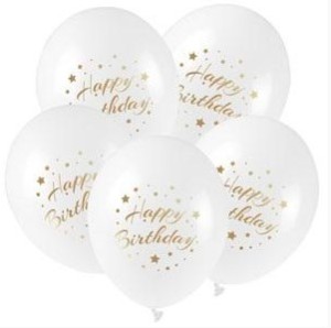 BALONY ZE ZŁOTYM NADRUKIEM 5 SZTUK KB2877 ARPEX