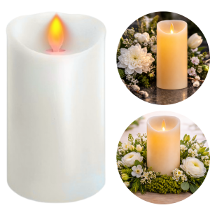 ŚWIECZKA NA BATERIE 9,5CM RUCHOMY PŁOMIEŃ LAMPKA LED ZNICZ ELEKTRYCZNY