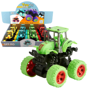 TRAKTOR AUTKO GUMOWE KOŁA 8,5CM TRAKTOREK KOLOROWY NAPĘD FRYKCYJNY