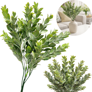 SZTUCZNY KWIAT GAŁĄZKA 40CM GAŁĄZKI RUSKUS BUKSZPAN DO BUKIETU JAK ŻYWY