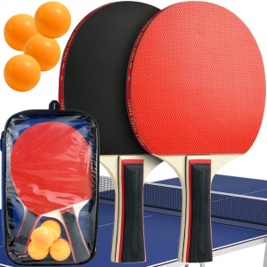 RAKIETKI PALETKI DO PING-PONGA TENISA STOŁOWEGO + 4 PIŁKI I POKROWIEC