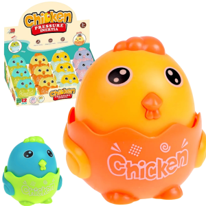 KURCZAK KURCZACZEK MALUCHA SENSORYCZNY JEŻDŻĄCY NACISKANY KURKA