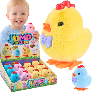 KURCZAK NAKRĘCANY 9CM KURCZACZEK SKACZĄCY KURKA WIELKANOCNA KOLORY