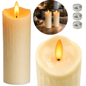 ŚWIECZKA ŚWIECA LED NA BATERIE 14CM ZNICZ WKŁAD ELEKTRYCZNY EFEKT PŁOMIENIA