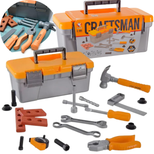 SKRZYNKA Z NARZĘDZIAMI NARZĘDZIA MAJSTERKOWICZ MŁOTEK WARSZTAT