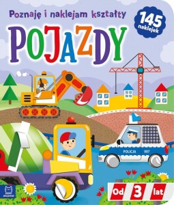 KSIĄŻECZKA POZNAJĘ I NAKLEJAM KSZTAŁTY POJAZDY 3995 AKSJOMAT