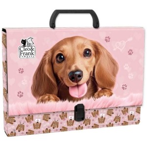 TECZKA TWARDA Z RĄCZKĄ CLEO I FRANEK PIESEK JAMNIK TTRCF46 DERFORM