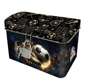 METALOWA SKARBONKA Z KŁÓDKĄ KUFEREK PIŁKA SKAPI19 DERFORM